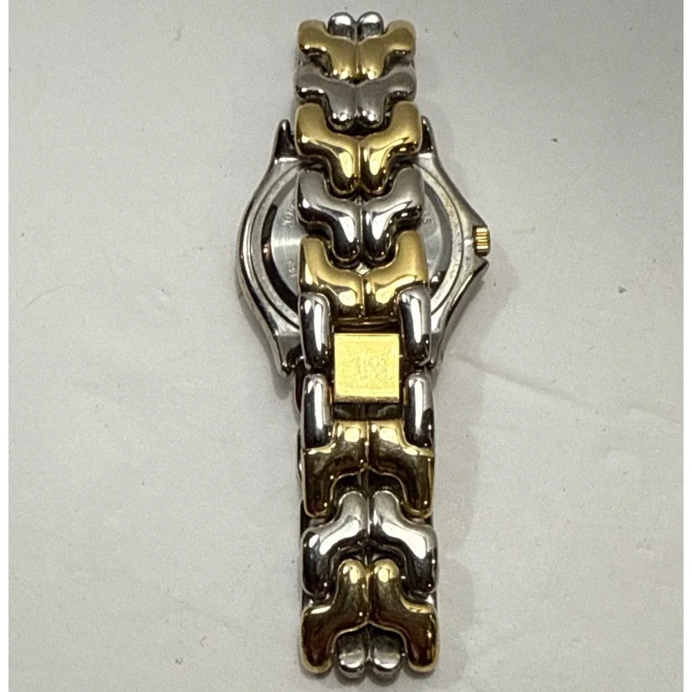 Vintage Gruen Precision Men's Watch Two Tone‎ Gold Silver-Blue Face-Not Tested